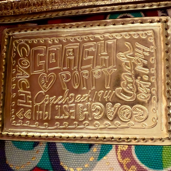 Coach Poppy Pop C Graffiti Signature Glam Bag Collectible Like New - Picture 6 of 9